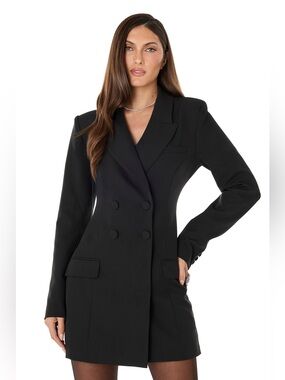 Noli Black Double-Breasted Blazer Mini Dress